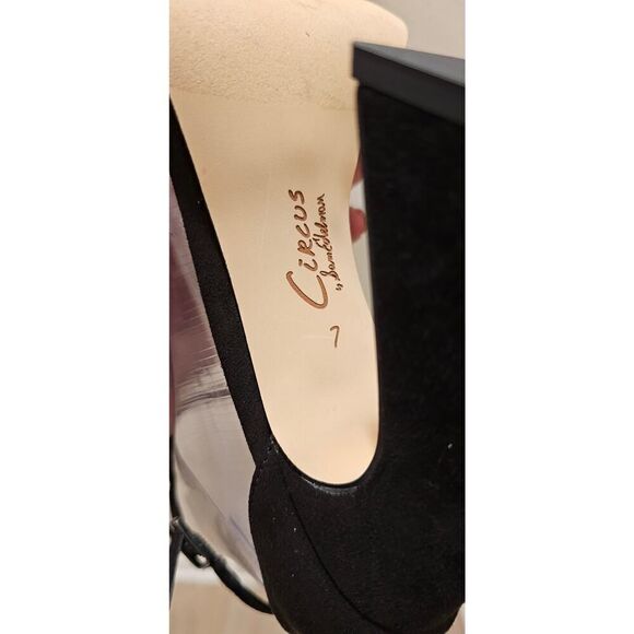 NWOT Sam Edelman Circus Holmes Black Suede Heels Size 7 - Picture 8 of 8